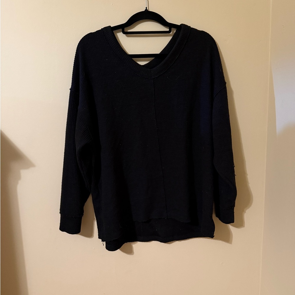 SO Women's Black V-Neck Sweatshirt